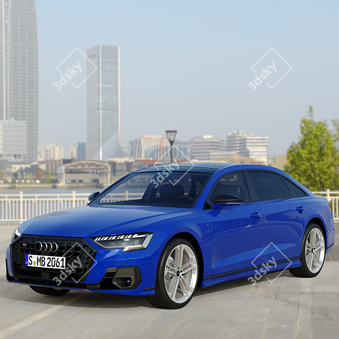 Audi S8 2022: Enhanced Performance Sedan 3D model image 3