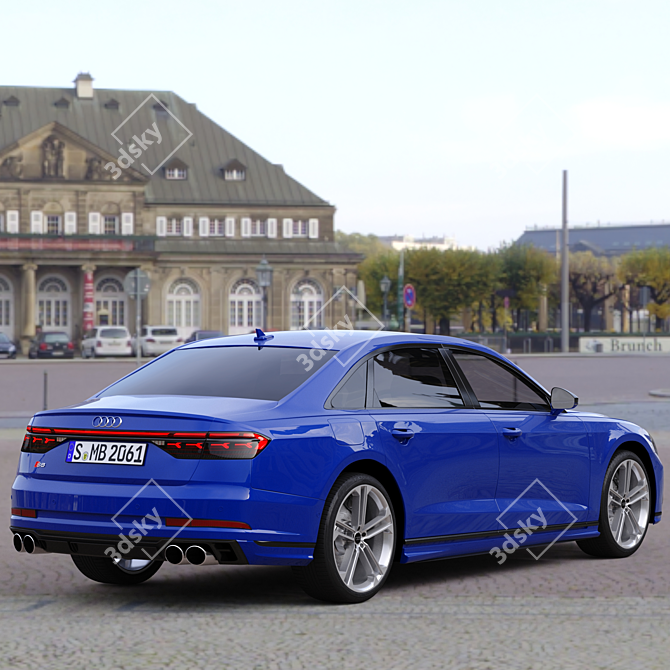 Audi S8 2022: Enhanced Performance Sedan 3D model image 4