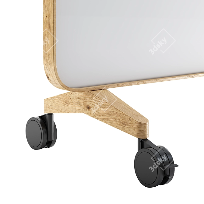 Bentwood Frame Mobile Glassboard 3D model image 2