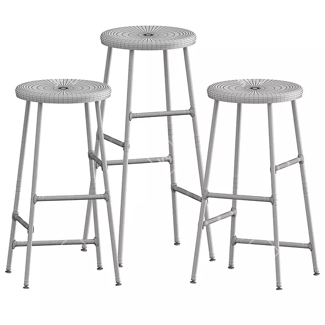 Cornet Bar Stool: Innovative Design & Quality Craftsmanship 3D model image 7