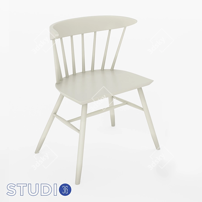 Dialma Brown Chairs: Stylish and Sturdy 3D model image 6