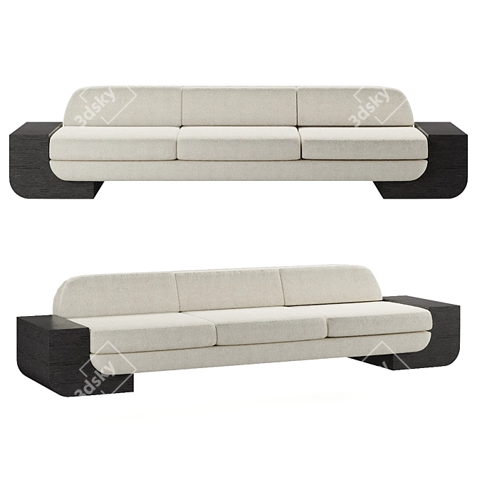 Modern White Lee Broom Street Sofa 3D model image 1