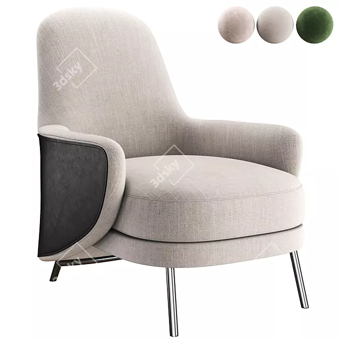 Modern Comfort Angie Armchair 3D model image 1