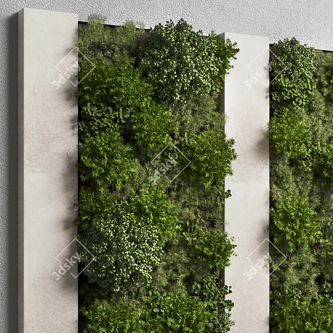 Vertical Garden Concrete Vase - Outdoor Plant Stand 3D model image 3