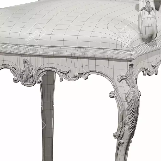 Elegant Victoria Dining Set 3D model image 7