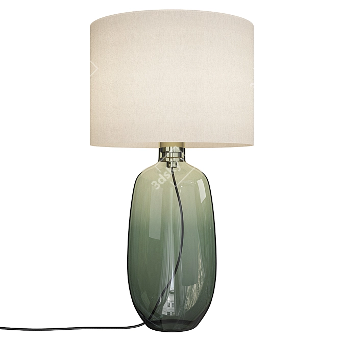 Elegant Audrey Glass Lamp 3D model image 1