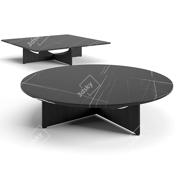 Elegant Minotti Lido Coffee Set 3D model image 4