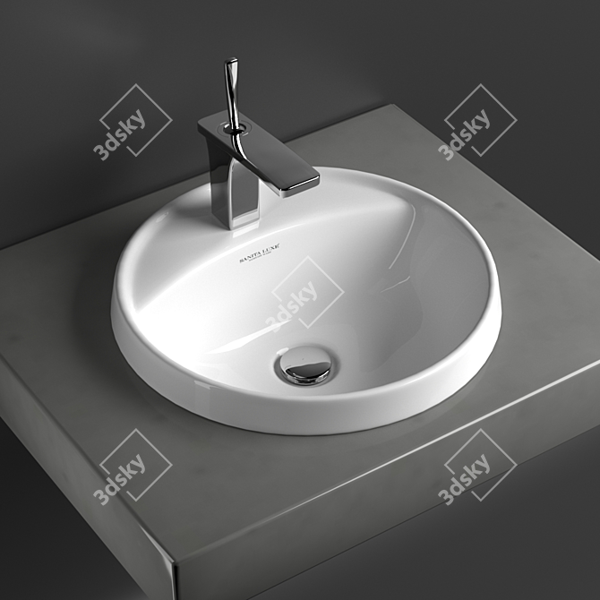 Sanita Luxe Art In - Surface-mounted Washbasin 3D model image 1