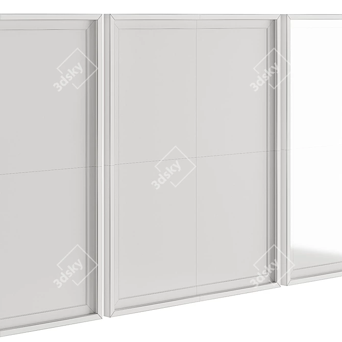 Modern Abstract Art Posters Set 3D model image 3