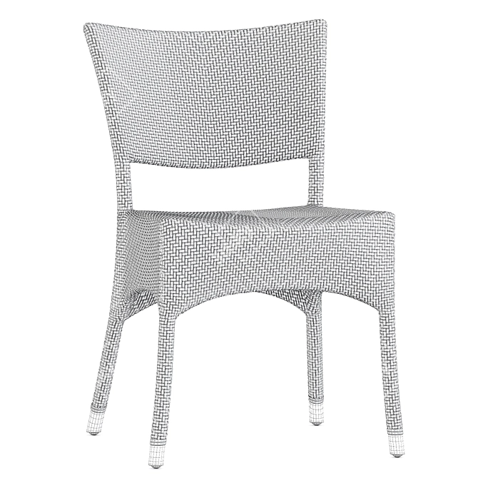 Amari Side Chair: Elegant and Contemporary 3D model image 5