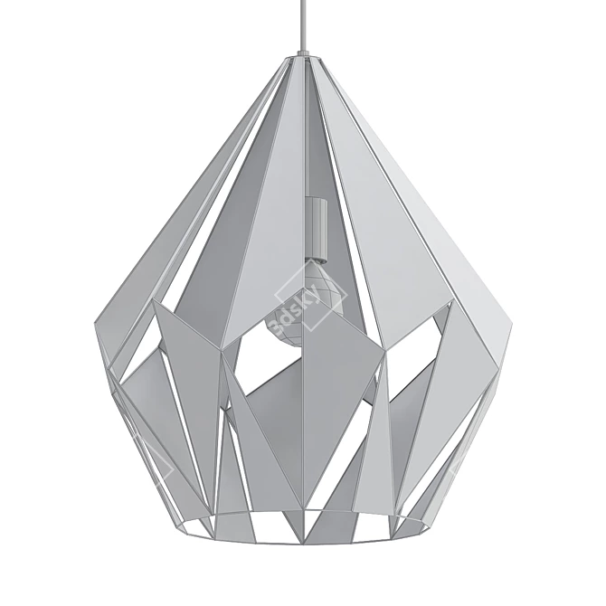 Modern Geometric Pendant Light 3D model image 2