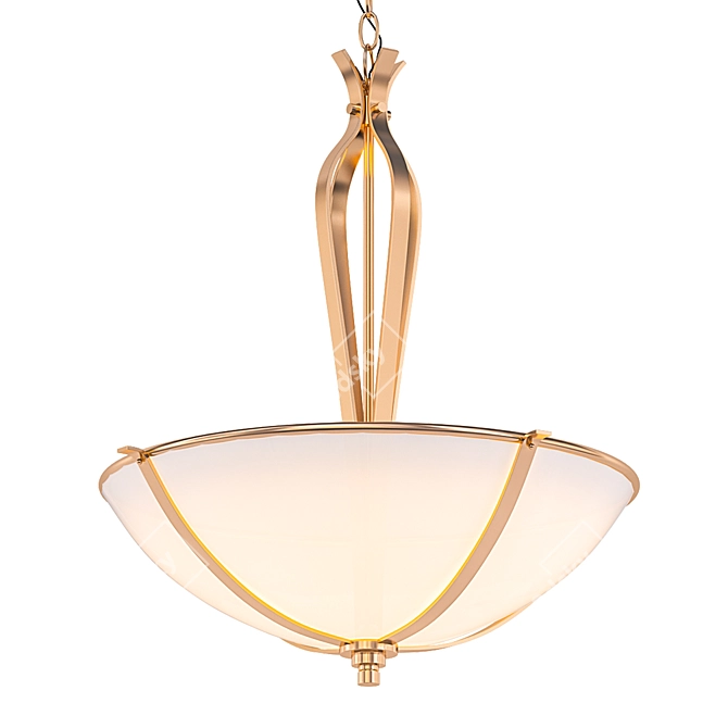 Stiffel Parlene Gold & Glass Pendant 3D model image 1