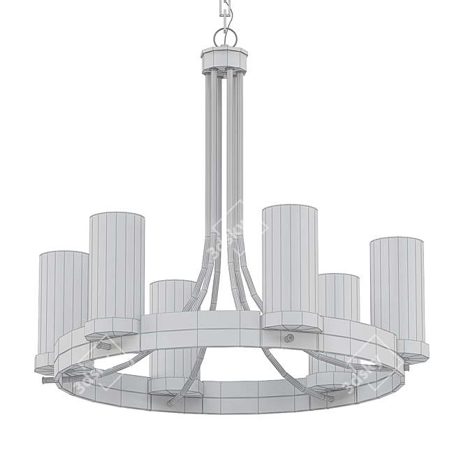 Lustrous Brilliance: Stiffel Chandelier 3D model image 2
