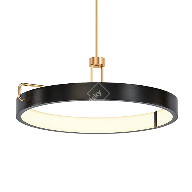 Pemberton Black Brass LED Pendant 3D model image 1