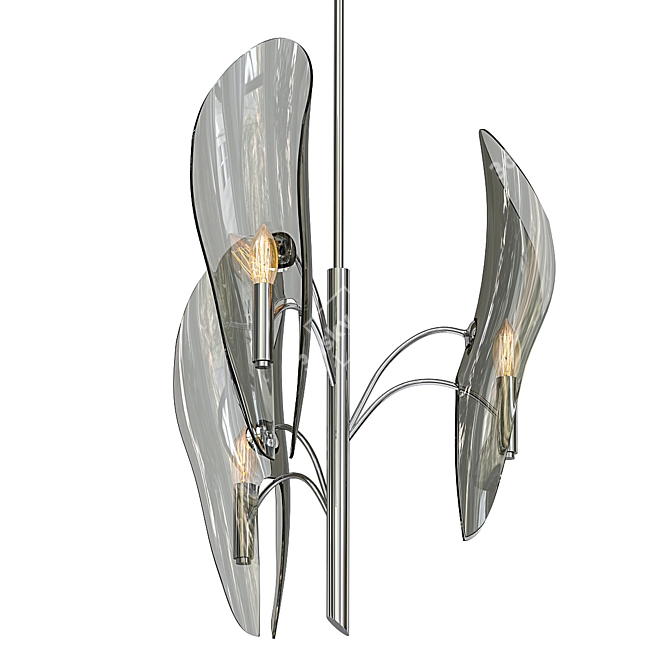 Sofia Silver Leaf Chandelier 3D model image 1