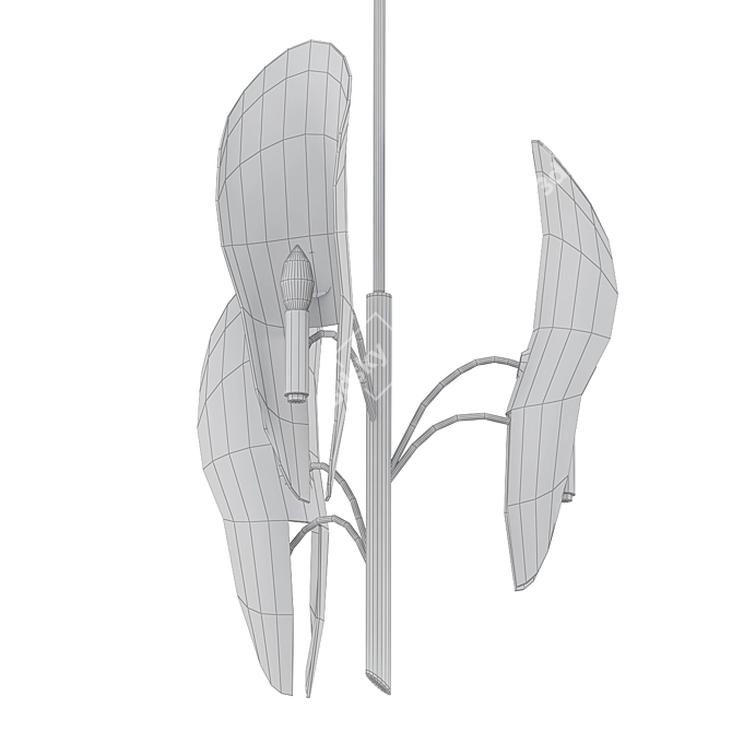 Sofia Silver Leaf Chandelier 3D model image 2