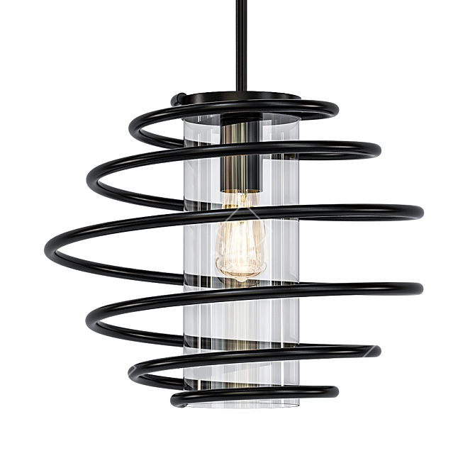 Vansbro Black Mini Pendant Light 3D model image 1