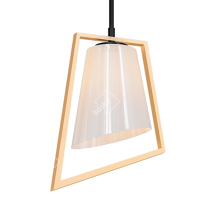 Luxury Gold Oblique Pendant Light 3D model image 1