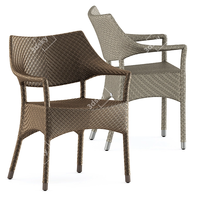 Contemporary Amari Armchair 3D model image 1