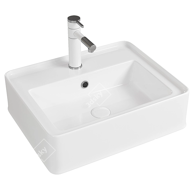 BelBagno BB1367: Elegant Italian Countertop Sink 3D model image 1