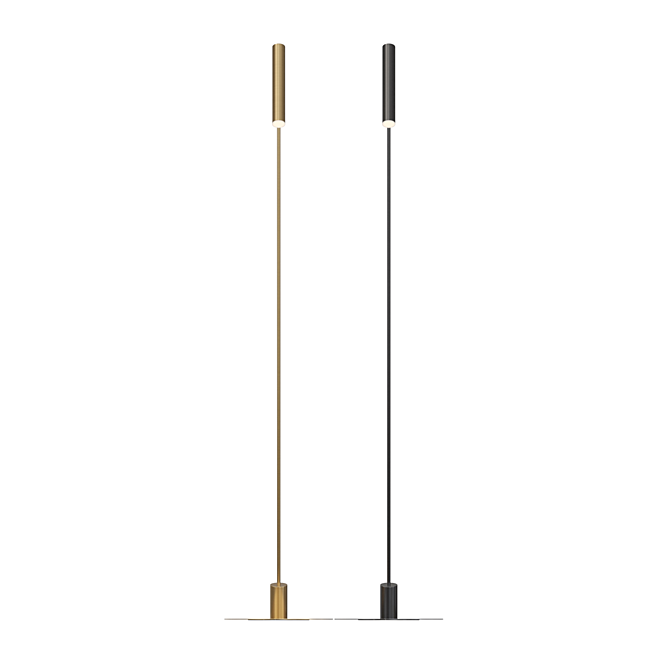 Elegant Cylinder Floor Lamp - Lampatron ADLAUG 3D model image 3