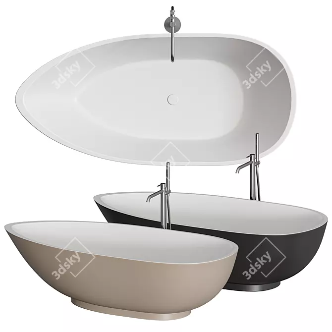 Luxurious Boma Bathtub by Rexa Design 3D model image 2