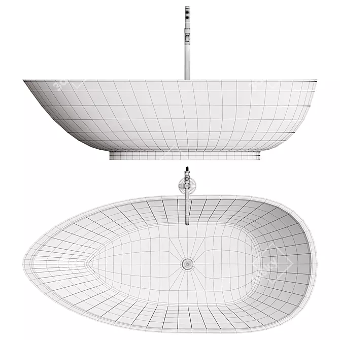 Luxurious Boma Bathtub by Rexa Design 3D model image 6