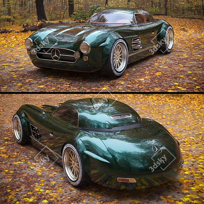 S-Klub Mercedes Benz (300 SL) - Classic Beauty Reimagined 3D model image 4