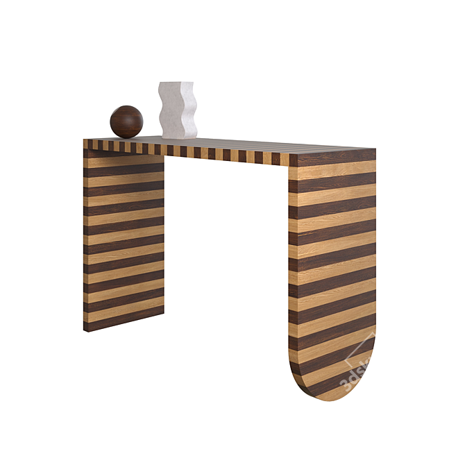 Elegant Luca Console Table 3D model image 1