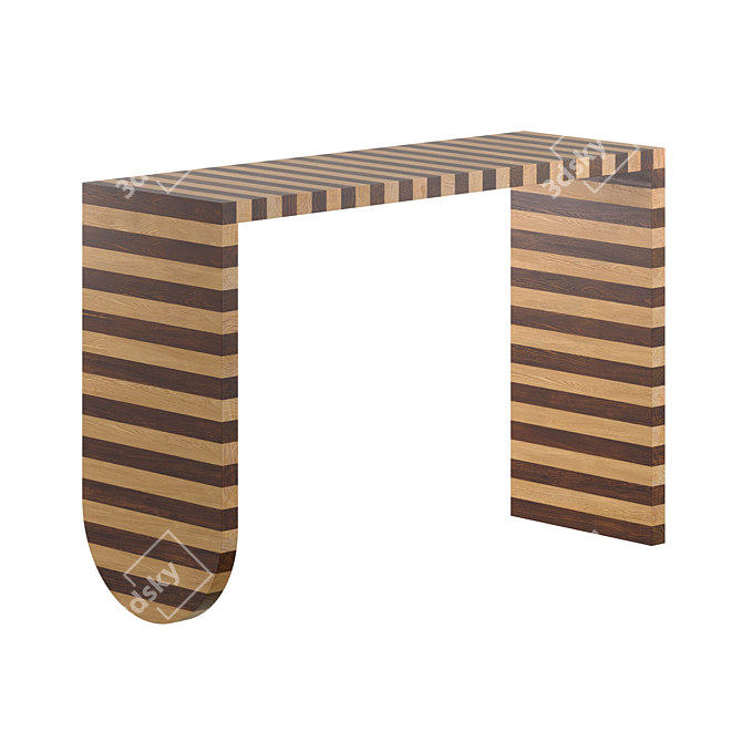 Elegant Luca Console Table 3D model image 4
