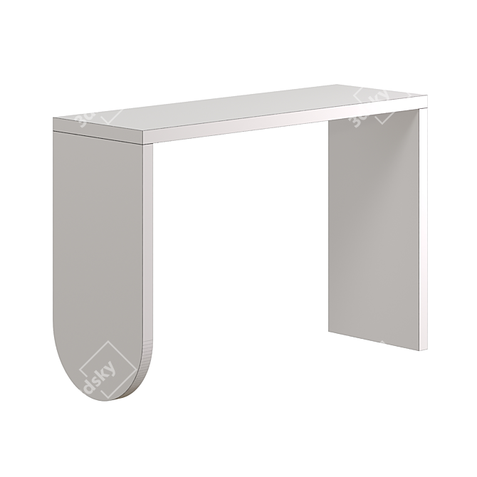 Elegant Luca Console Table 3D model image 9