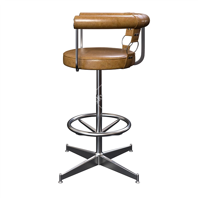 Elevate your space with Daystrom Leather Bar Stool 3D model image 3