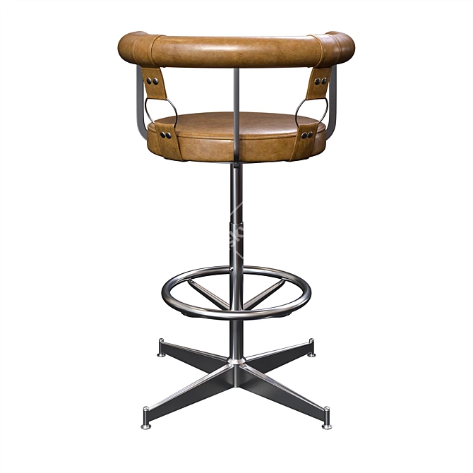 Elevate your space with Daystrom Leather Bar Stool 3D model image 4