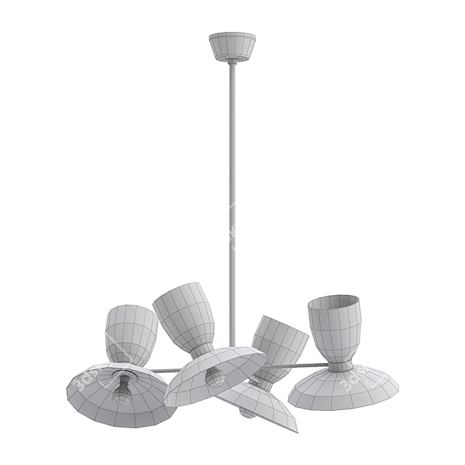 Diallo Modern Crystal Chandelier 3D model image 2