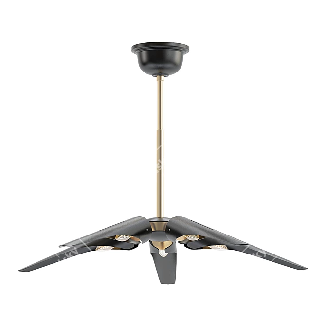 Romatti Paulina 5-Light Chandelier 3D model image 1