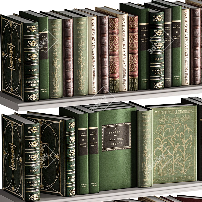 Book Collection Set 2015: 72 Parts, Vray Render 3D model image 6