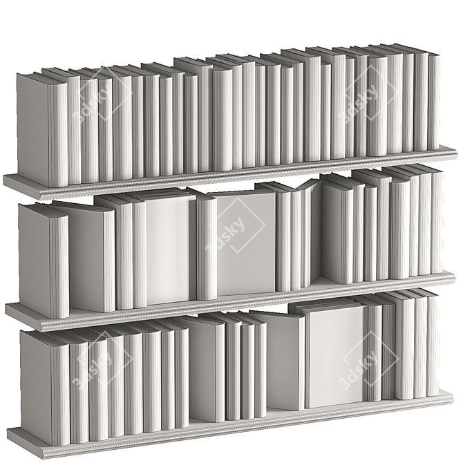 Book Collection Set 2015: 72 Parts, Vray Render 3D model image 7