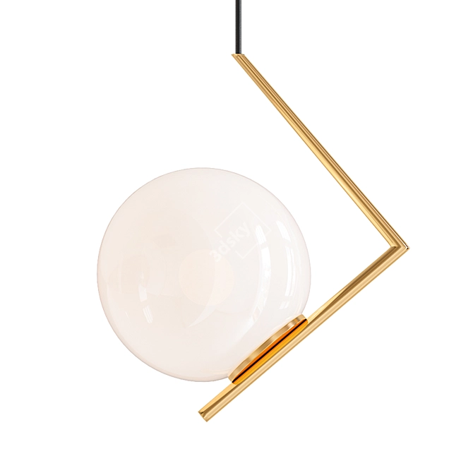 Geometric Minimal Pendant Lamp 3D model image 1