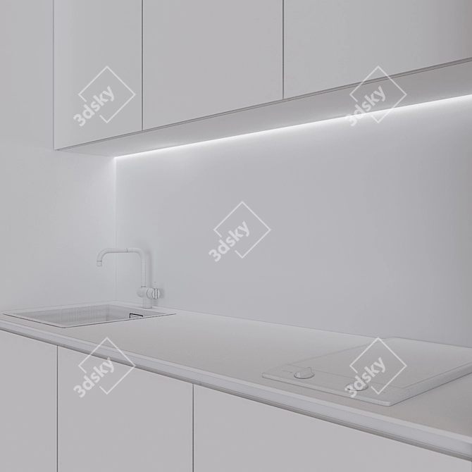 Modern Kitchen Design: Downloadable 3D Model 3D model image 6