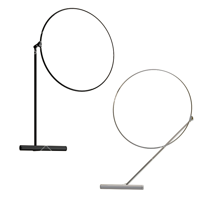 Elegant Adjustable Floor Lamp 3D model image 1