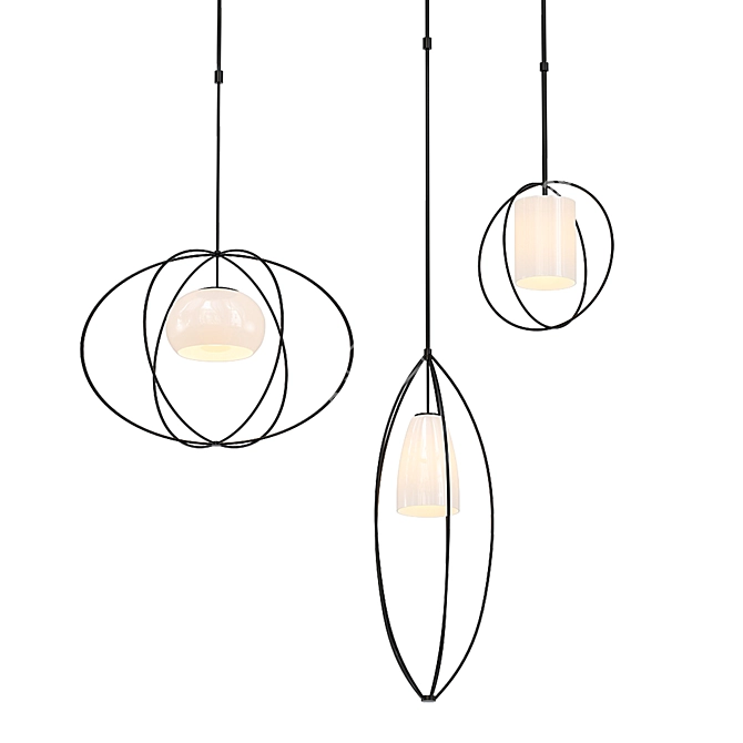 Forge Your Style: Tiered Pendant Lighting 3D model image 1