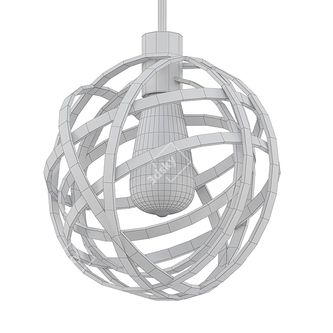 Bronze LED Industrial Mini-Pendant 3D model image 2