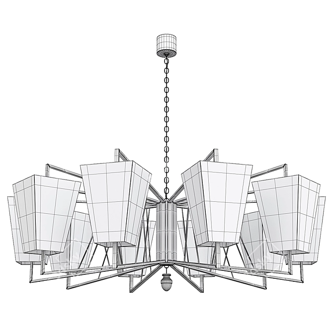 Elegant Orione Chandelier 3D model image 2