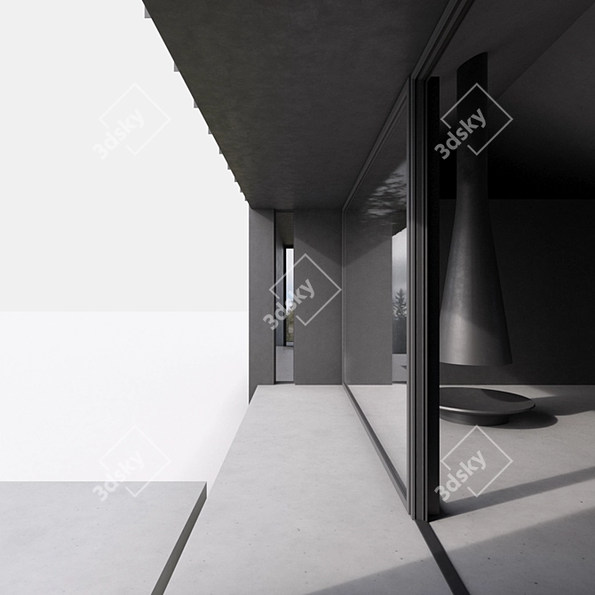 Rustic Barn House - Modern Design 3D model image 7