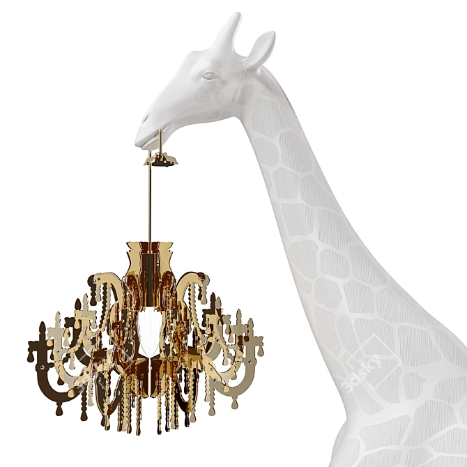 Giraffe Love Chandelier XS 3D model image 6