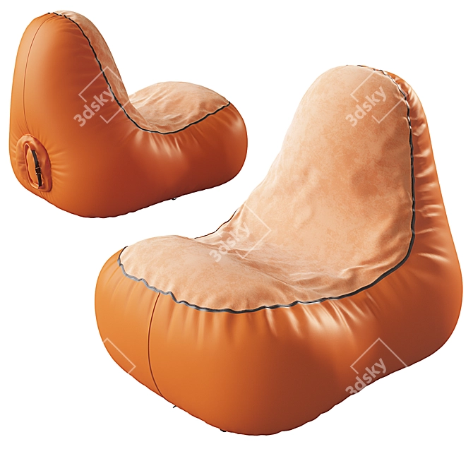 Portable Inflatable Sun Lounger 3D model image 1