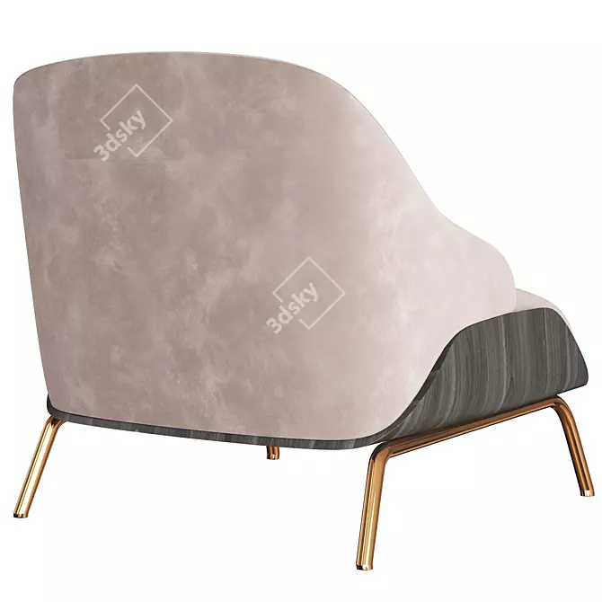 Modern Armchair Brigid 3D model image 4