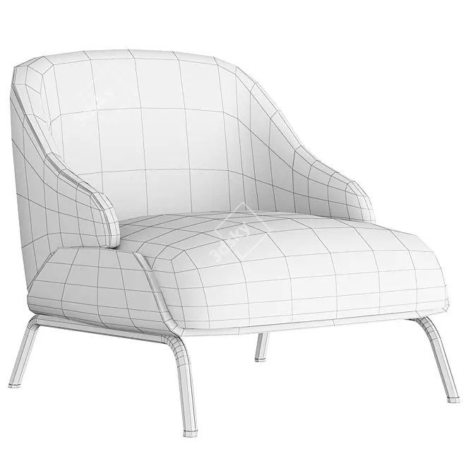 Modern Armchair Brigid 3D model image 6