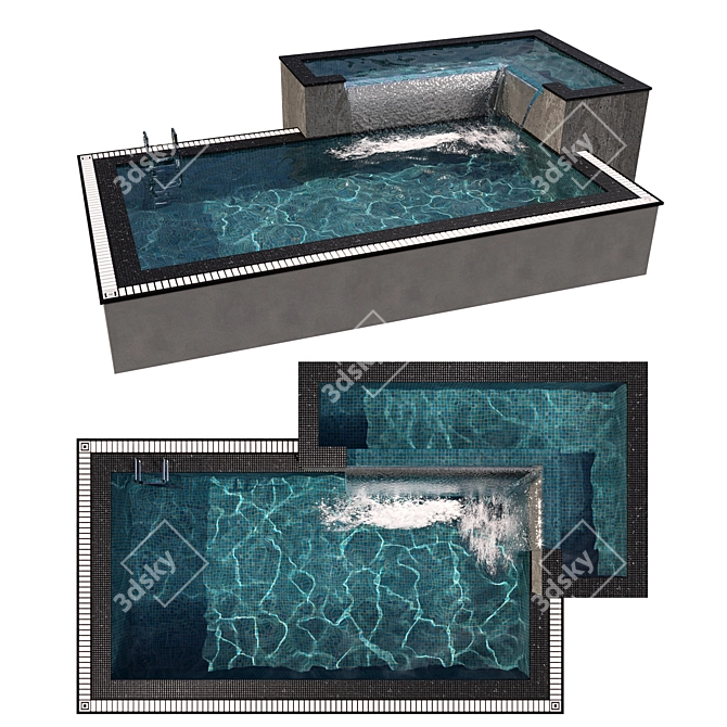  Crystal Clear Pool: Perfect for Stunning Caustic Effects 3D model image 3