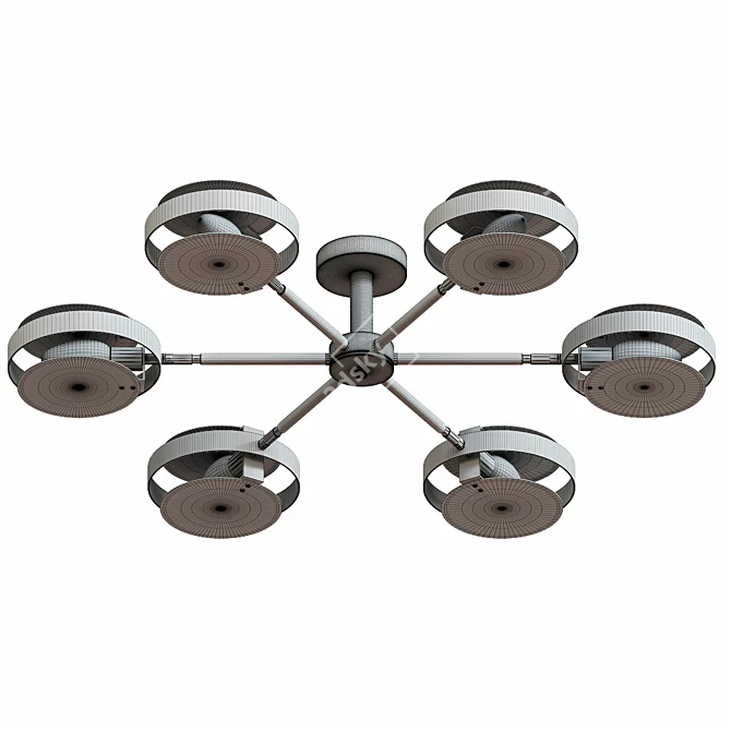 Industrial Loft Ceiling Lamp 3D model image 2